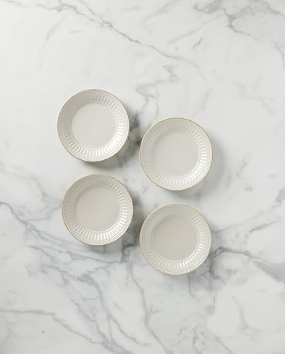 895720 French Perle Groove Dessert Plates (Dessert Plates, Set of 4)