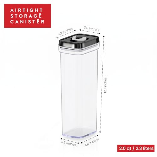 Pasta Storage Containers for Pantry Airtight (04 - 1.8 Liters (Set of 2))