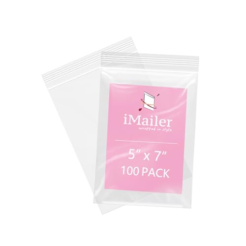 100 Pcs 5" x 7" Clear Small Zip Bag (100 Count)