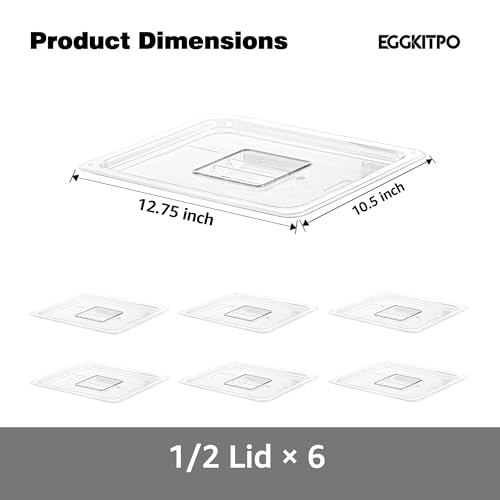 6 PCS Lids Universal 1 (1/2 Size / Handled Lids)