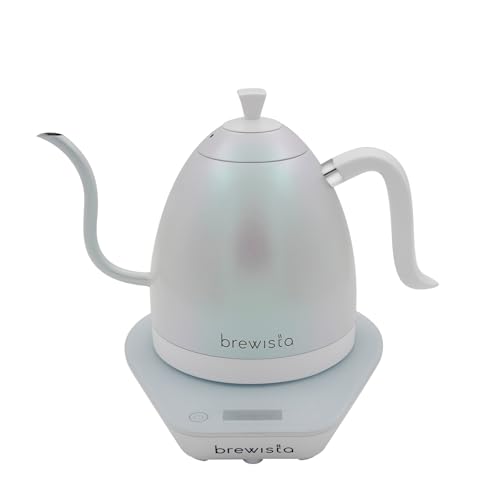 Artisan Electric Gooseneck Kettle (White Iridescent)