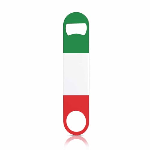 Ltaly Flag Stainless Steel Bottle Opener Green White Red Italian Country Flag Flat Beer Bottle Opener Keychain for Home Kitchen Bar Restaurant Party Birthday Gift (Ltaly Flag)