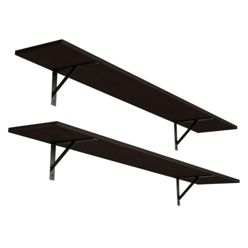 Long Wall Shelves (Espresso / 55.1 Inch)