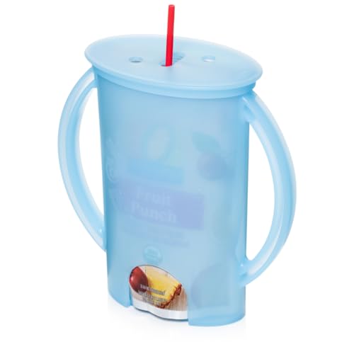 Squeeze Proof Food Pouch Holder for Toddlers (Aqua Blue)