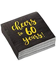 Cheers to 60 Years Cocktail Napkins (50 Pack)