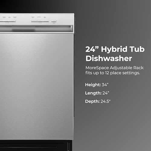 24" Hybrid Tub Dishwasher (Fingerprint Resistant Stainless Steel)