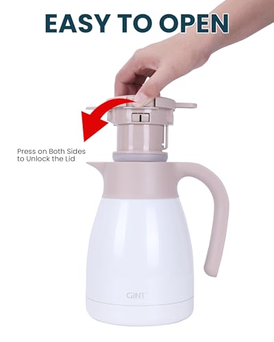 1L 34Oz Thermal Coffee Carafe (White / 34 Ounces)