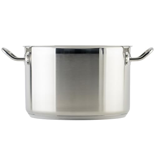 Silver 12 qt Stainless Steel Stock Pot with Cover (12 Quarts / Pot With Cover)