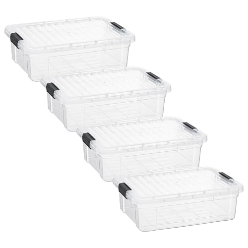 7.4 Quart Clear Plastic Storage Bin with Lid (7.4 Quarts)
