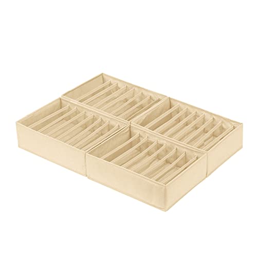 4 Pack Drawer Organizers for Clothing (4 Count)