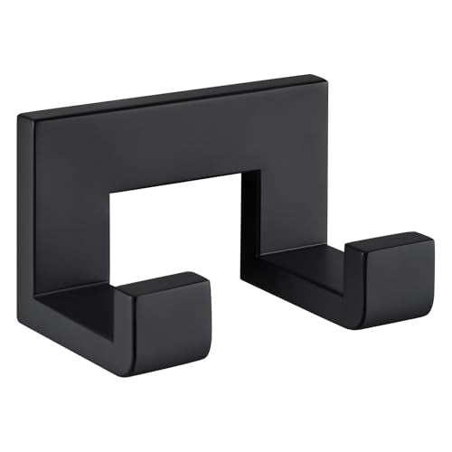 Double Towel Hook (Matte Black)