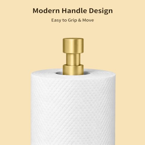 3.9lbs Heavy Duty Paper Towel Holder Countertop Weighted Base Gold