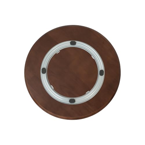 23.6" Wooden Lazy Susan for Table Top (Deep Walnut / 60CM)