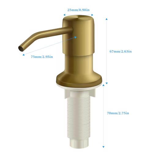Soap Dispenser for Kitchen Sink and Extension Tube Kit