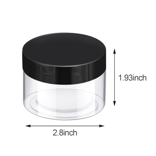6 Pack 5 oz Plastic Jars Containers with Lids Wide (6 Count)