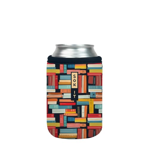 CanSok Sleeve for Beer & Soda Insulated Neoprene Cover (Well Read / 12oz Can Sleeve)