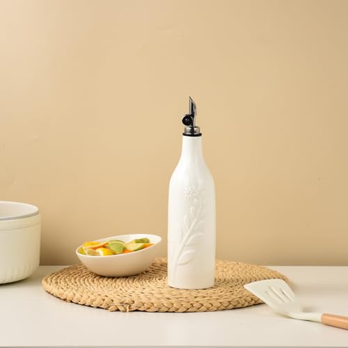 22 Oz Olive Oil Dispenser Bottle with Spout (Round)