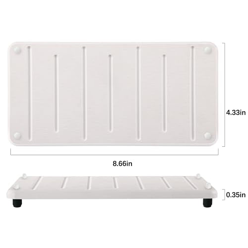 2PCS Water Absorbing Stone Drying Mat for Bathroom Sink & Kitchen Counter Organizer (2 Count)