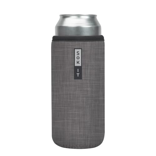 CanSok Sleeve for Beer & Soda Insulated Neoprene Cover (Anthracite / 25oz Can Sleeve)