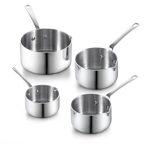 Multi Ply Clad Butter Warmer Set (0.15/0.29/0.46/0.68 Quarts)
