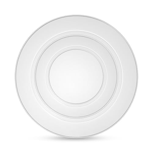 100 Elegant Clear Plastic Plates Set (Clear)