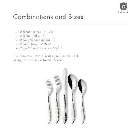 Hammered Silverware Set (60-Piece)