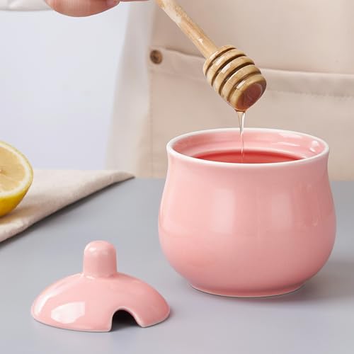7 OZ Ceramic Sugar Bowl with Lid and Spoon