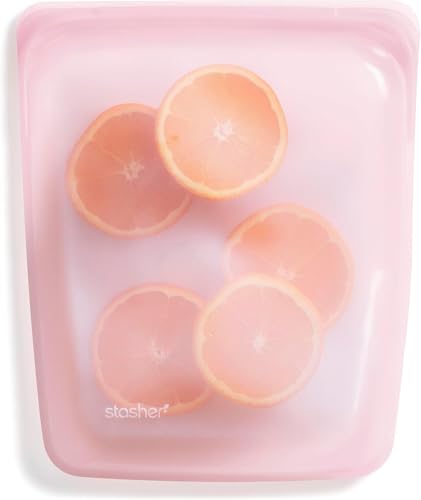 Premium Reusable Half Gallon Silicone Food Storage Bag (Pink)