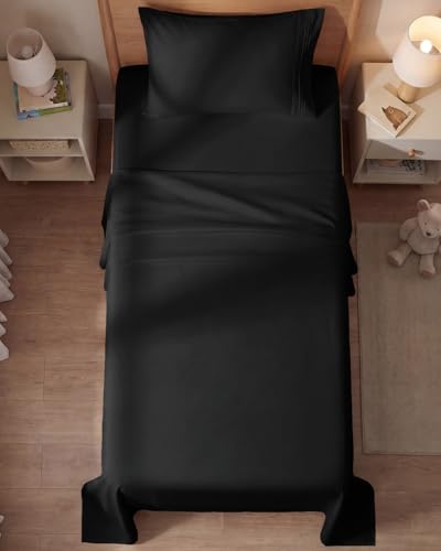 Twin Size 3 Piece Sheet Set (08 - Black / Twin)