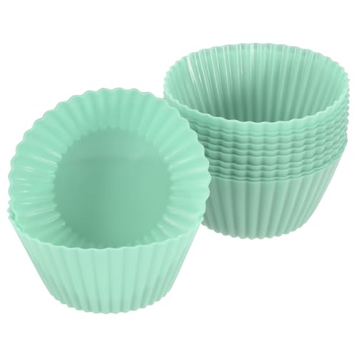 12Pcs Silicone Cupcake Liners (Nordic Green / 2.8")