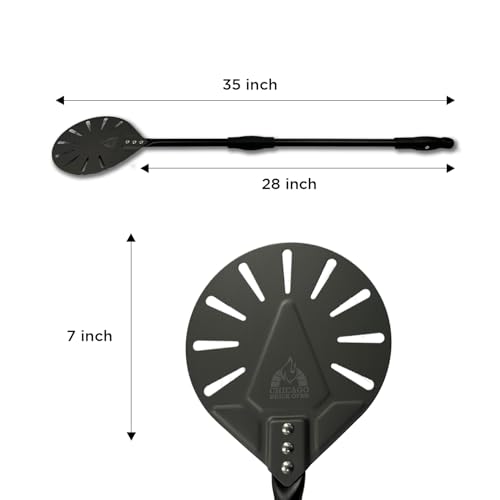 7 Inch Perforated Turning Pizza Peel with Long Handle
