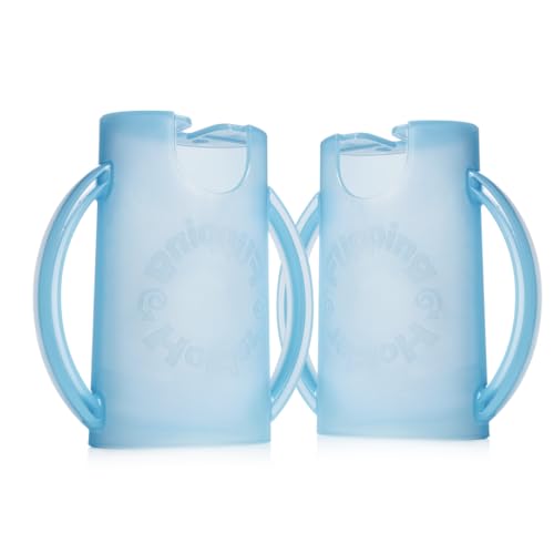 Squeeze Proof Food Pouch Holder for Toddlers (Blue & Blue)