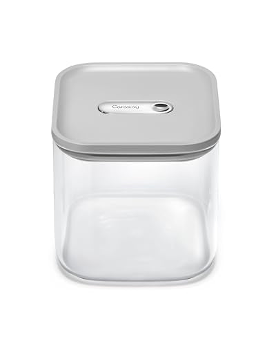 2.5 qt Glass Airtight Food Storage Container with Lid (Gray / 2.5qt Container)
