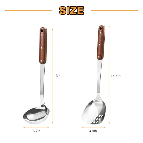 Stainless Steel Wok Spatula and Ladle Tool (2 Count)