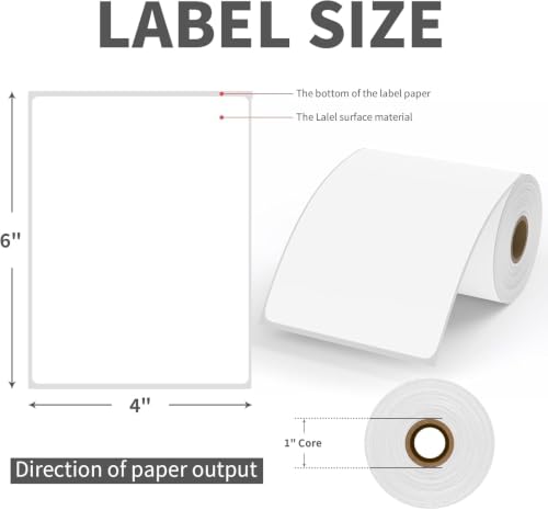 4x6 Blank Direct Thermal Shipping Labels for Zebra 2844 Zp (10000 Count)