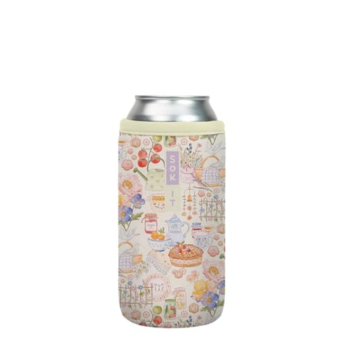 CanSok Sleeve for Beer & Soda Insulated Neoprene Cover (Cottage Core / 16oz Can Sleeve)