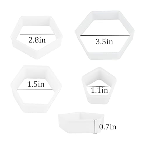 8 Pcs Soccer Ball Hexagon Cookie Cutter