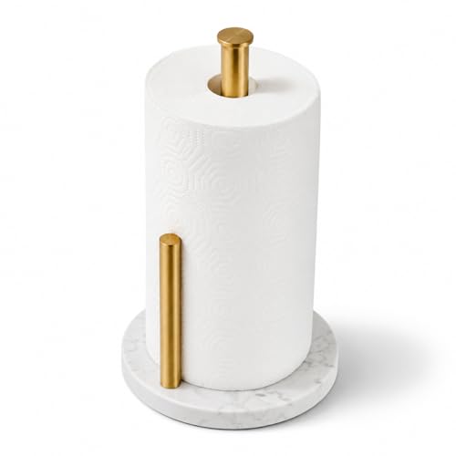 Brushed Gold Paper Towel Holder for Kitchen Countertop