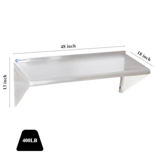 Stainless Steel Shelf 2 Pack 18"x48" (2 Piece Set / 18"x48")