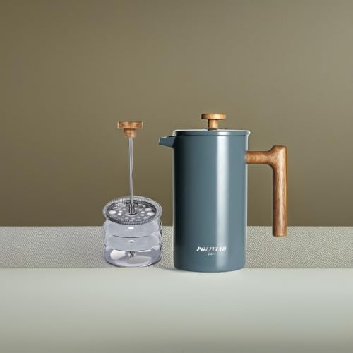POLIVIAR French Press Coffee Maker (Blue)