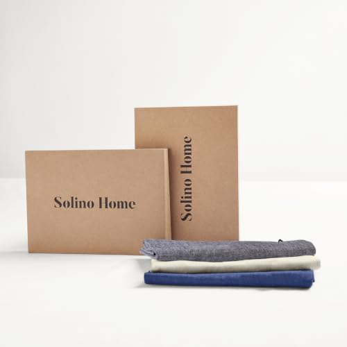 100% Pure Linen Apron Black (Chambray Black / 39.5 X 37 Inch)