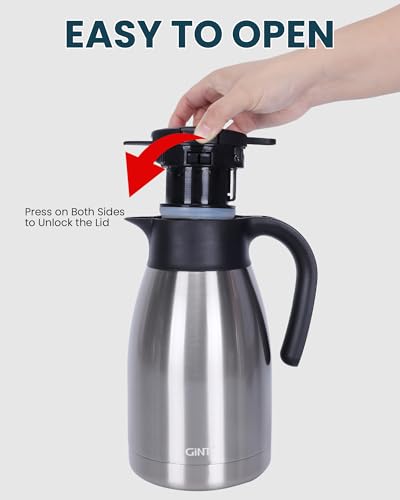 51Oz Stainless Steel Thermal Coffee Carafe with Lid (Silver / 50.7 Ounces)