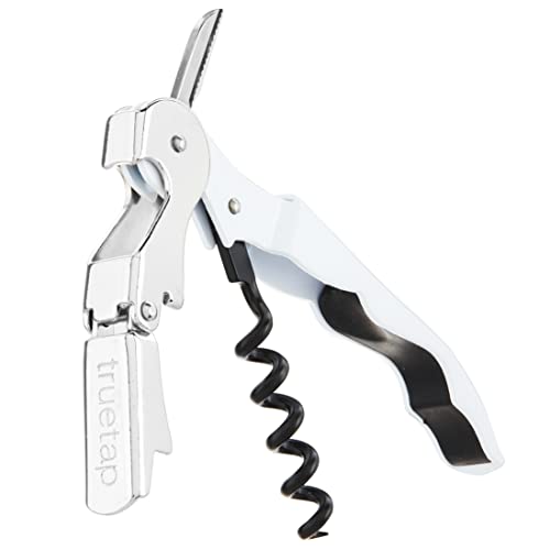 Truetap Double Hinged Waiter's Corkscrew Wine Opener (White)