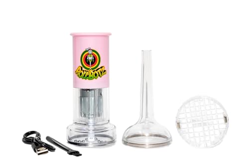 RollBotz Robokone Filler Bead Grinding Mill with Funnel USB Chargeable Pink… (Pink)