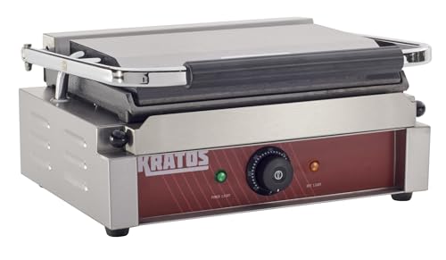 Commercial Electric Panini Sandwich Grill with Smooth Plates (Medium w/ Smooth Plates)