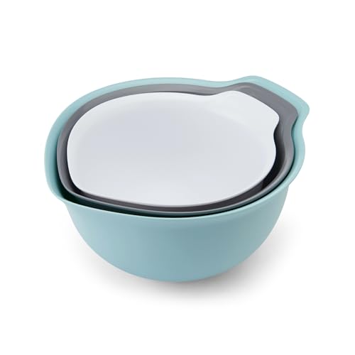 Universal Nesting Plastic Mixing Bowls (Mineral Water/White/Gray / Set of 3)