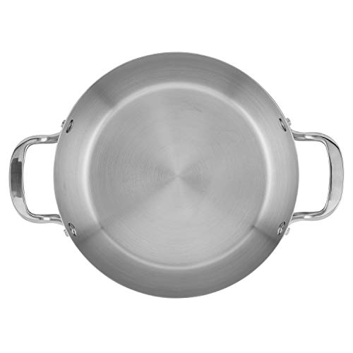 3 Ply Casserole with Lid (Silver / 4 Quarts)
