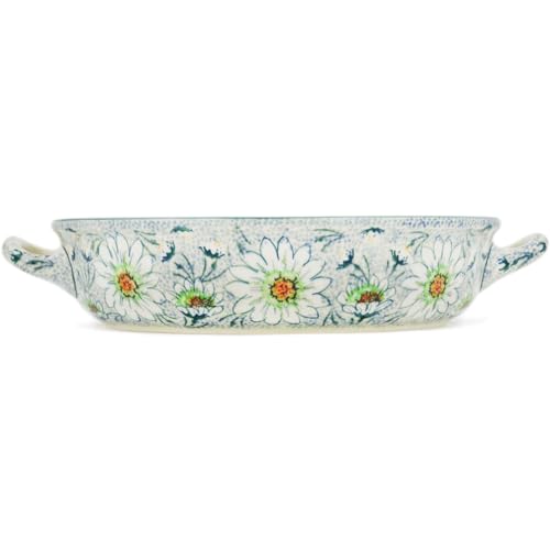 Round Baker with Handles 10 (Sea Of Daisies)