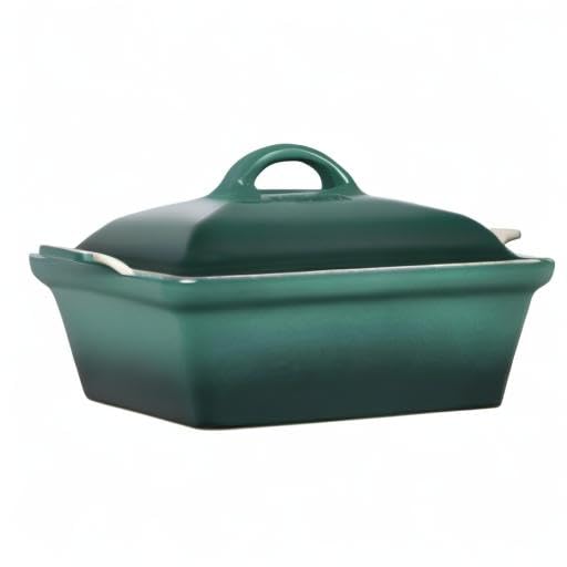 Stoneware Covered Square Casserole (Artichaut / 2.5 qt.)
