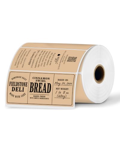 4x2 Inch Thermal Labels (4"x2" / Brown)